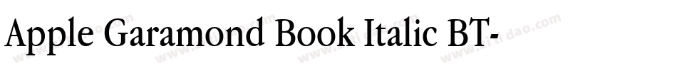 Apple Garamond Book Italic BT字体转换
